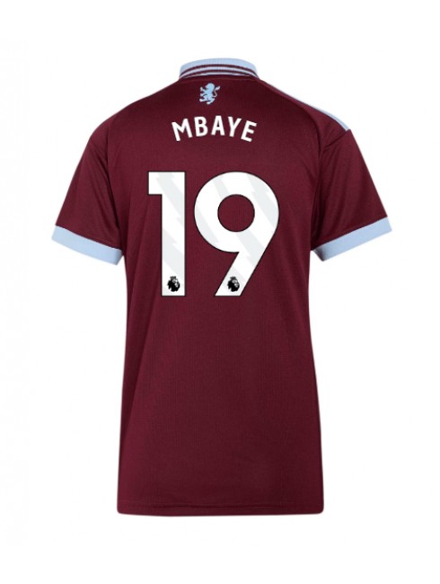 Aston Villa Ibrahim Mbaye #19 Replika Hemmakläder Dam 2026-27 Kortärmad Aston Villa Ibrahim Mbaye #19 Replika Hemmakläder Dam 2026-27 Kortärmad